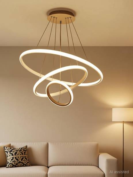 Shri Mahal Antiques Modern Double 3 Ring LED Chandelier...