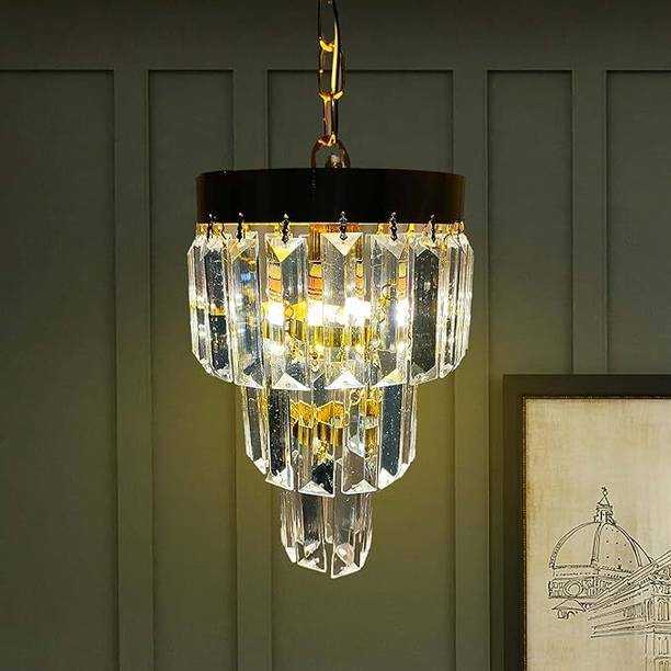Shri Mahal Antiques Round 160mm Crystal Chandelier for Home Decor Chandelier Ceiling Lamp