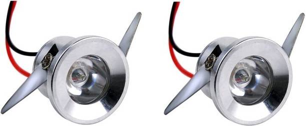 Hybrix LED 1 Watt Mini COB Spot Light, Button Light, Cabinet light, Elegant Stainless Steel Body, BridgeLux Optical COB, Natural Warm White Light Color (Pack of 2) Recessed Ceiling Light Ceiling Lamp