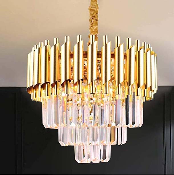 SHRESHTHA crystal Gold polish metal 400mm chandelier hanging ceiling pendant jhoomer Chandelier Ceiling Lamp
