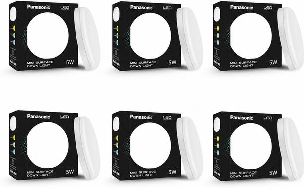 Panasonic 5W LED Mini Modular Surface 6500K Downlighter Pack 6 Warm White Downlighter Ceiling Lamp
