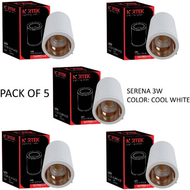 Nortek Serena 3W Cylindrical Cob Led Light White Body Rose Gold Reflector Cool White Surface Ceiling Light Ceiling Lamp