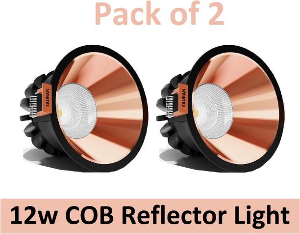 Sauran Pack of 2 COB Reflector 12w LED Ceiling Light for Outdoor With Warrnty (CRL33.2) Recessed Ceiling Light Ceiling Lamp