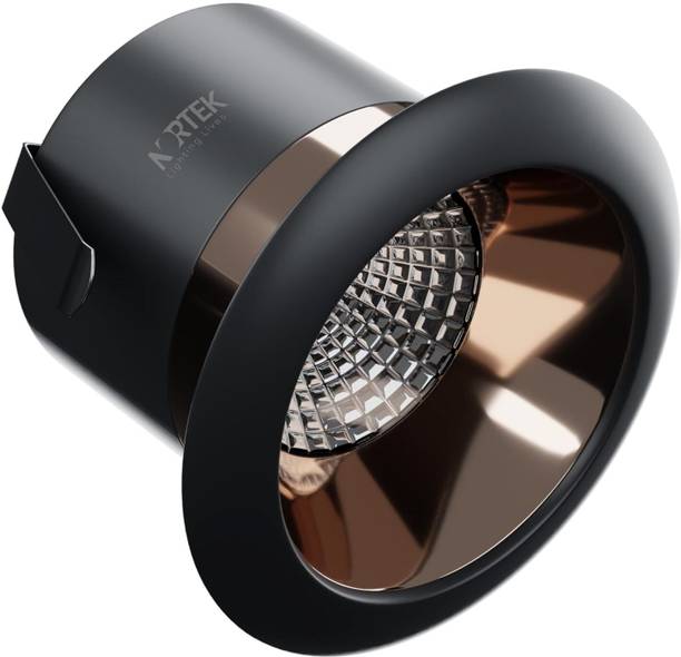 नॉर्टेक Kreta 3W Led Spot Light with Rosegold Reflector Black Body Warm White Pack of 1 रिसेस्ड  सीलिंग लैंप