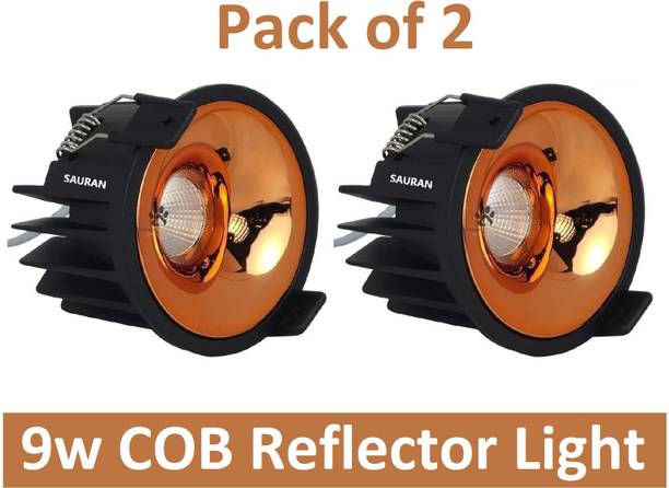 Sauran Pack of 2 COB Reflector 9w LED Ceiling Light for Outdoor With Warrnty (CRL19.2) Recessed Ceiling Light Ceiling Lamp