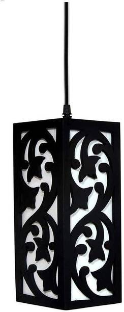 Whiteray WHITERAY HANGING LIGHT WOODEN CUTTING 644 BLACK COLOR BULBNOT INCL (PACK OF 1) Pendants Ceiling Lamp