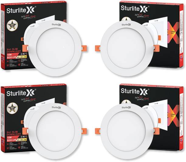 Sturlite Eco LYF 15W (3 in1) Round LED Downlight - (Pack of 4) Ceiling Light Ceiling Lamp