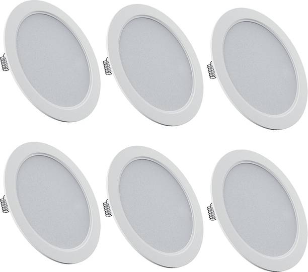 नॉर्टेक Sifra 12W Led Downlight for Living Room, Kitchen, Bedroom Cool White Pack of 6 डाउनलाइटर सीलिंग लाइट  सीलिंग लैंप