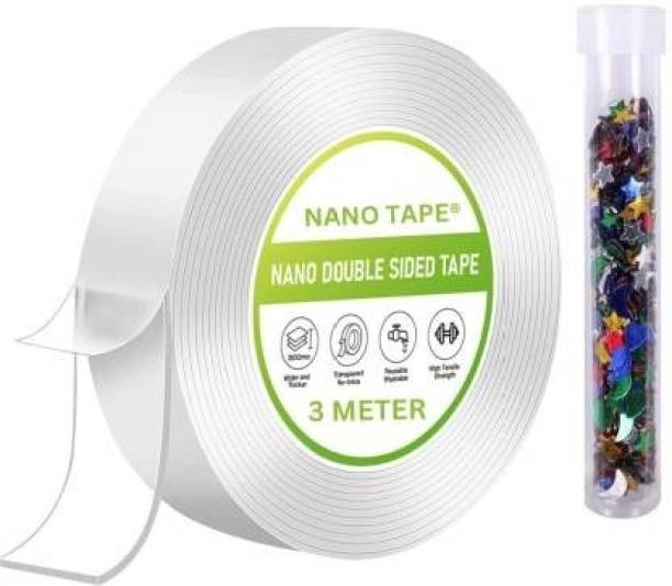 Submarine Double Sided Handheld NANO Tape Balloon With Glitter Flakes 3 Meter Long Tape (Manual)