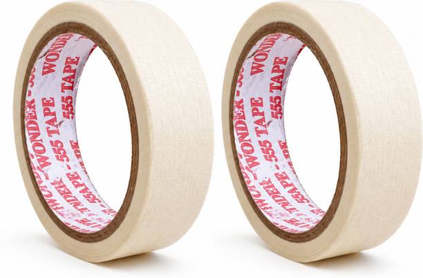 Arham Masking tape 24mm x 20 Yards | Easy tear paper tape for multipurpose uses | 1 inch Masking tape For painting, art & crafts, DIY, Labelling (Manual)