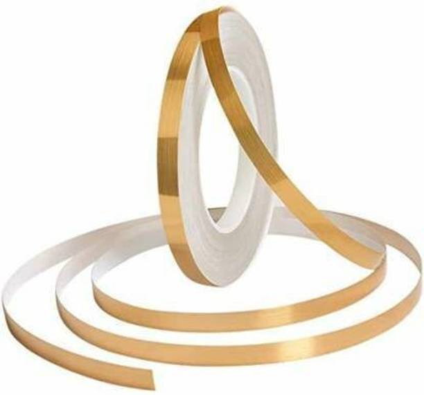 MAAUVTOR Single Sided tape Self Adhesive Floor Marking Masking Tape (1 cm * 50 m ) Floor Decorative Tape (Manual)