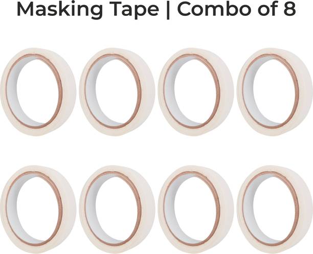KYIA Masking Tape Masking Tape Combo Pack of 8 Strong Adhesive Multi Purpose Tape Tape (Manual)