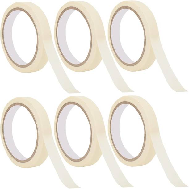 Drisona' Self adhesive Masking Tape Roll Half Inch (12 mm) 20 Meter Lenth Handheld (Manual)
