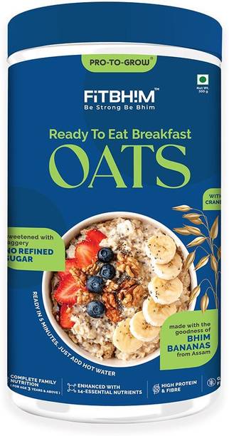 Pro-To-Grow Fitbhim Oats(Ready to Eat Breakfast) Complete Family Nutrition|Child,Adult Jar
