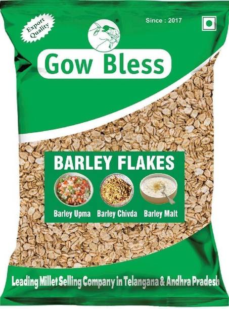 Gow Bless by Prabhakar Brand Barley Flakes Ready to Eat Healthy Breakfast Rich in Iron Fibre Pouch