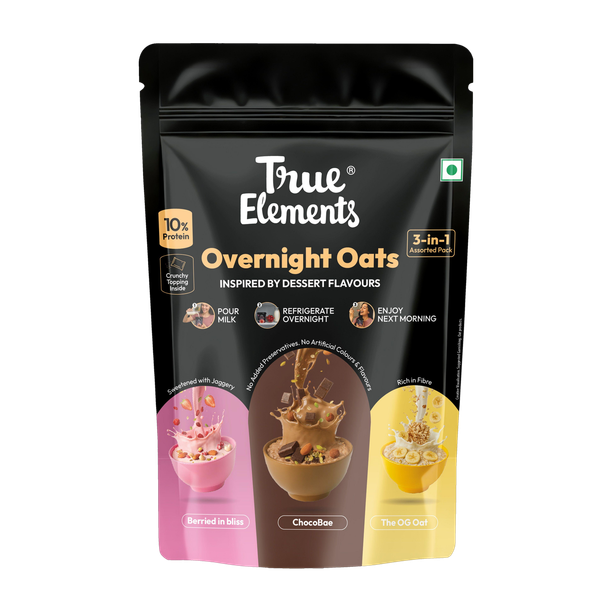 True Elements by HW Wellness Solutions Overnight Oats - Inspired By Dessert Flavours Pouch