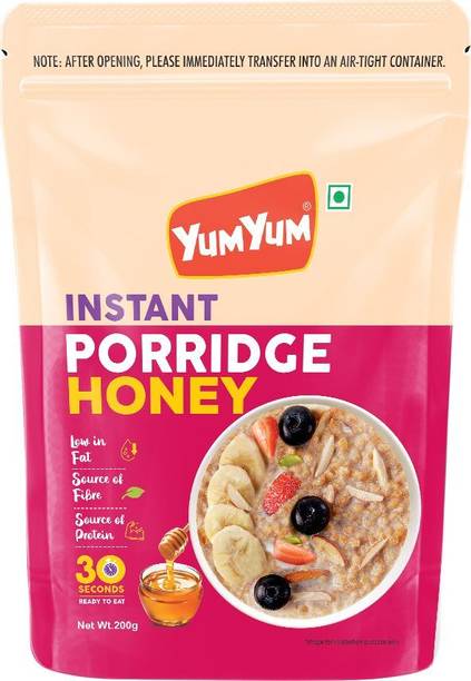 YUM YUM by YUM YUM High Fiber Instant Roasted Porridge Honey Flavor Breakfast Cereals – 200gm - Pouch