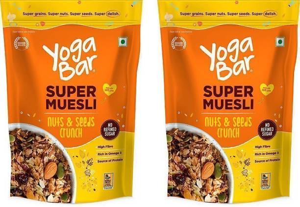 Yogabar by Yogabar Muesli Nuts&Seeds 1.4kg ,Breakfast Cereal, High Protein, High Fibre, Saver pack Pouch