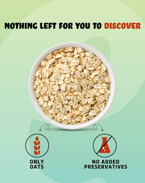 True Elements Rolled Oats, 100% Wholegrain, High Protein & Fibre for weightloss Plastic Bottle