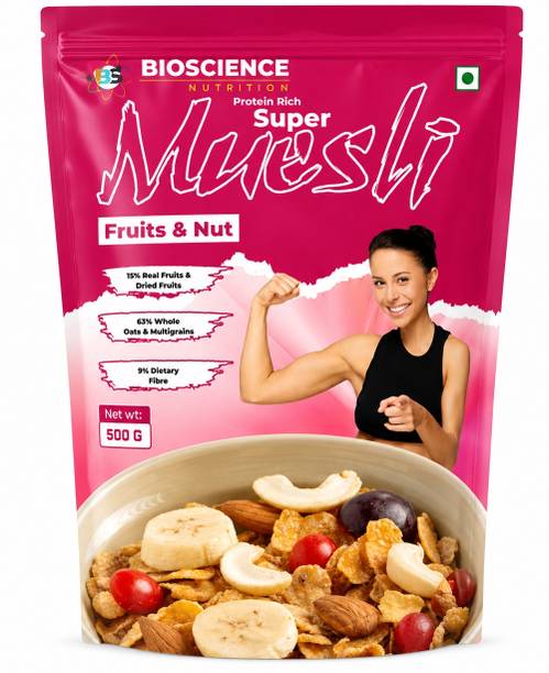 Bio Science Nutrition by Bio Science Nutrition Premium Muesli | High Fiber Breakfast Cereal | Multigrain Muesli Pouch