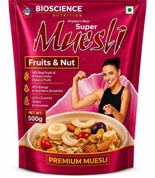 Bio Science Nutrition High Nutrients Fruit And Nuts Museli Pouch