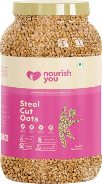 Nourish You Steel Cut Oats || Wholegrain, Breakfast|| High,Protein | Fibre oats for Jar