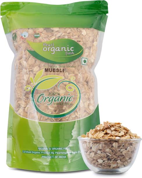 Pearl Organic Fresh Muesli | Healthy Breakfast Cereal | High Fiber | Whole Grains Vacuum Pack
