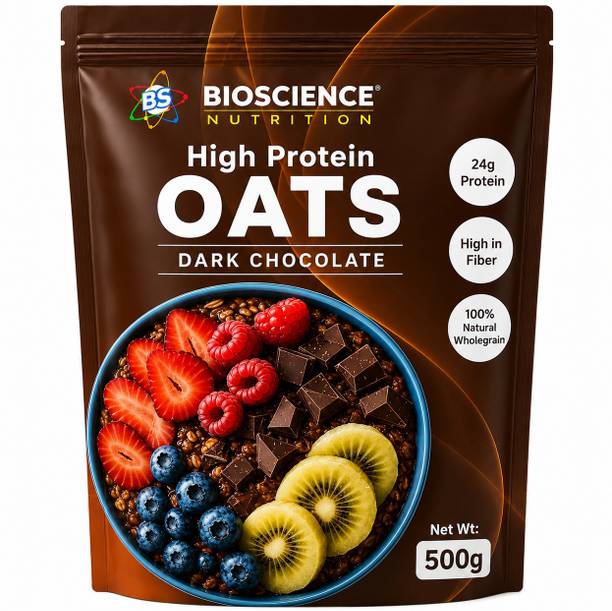 Bio Science Nutrition by BIO SCIENCE NUTRITION High Protein Oats Dark Chocolate | 27g Protein per 100g | 0% Refined Sugar Pouch