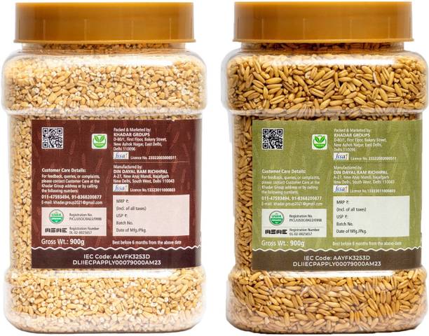 siridhanyalu High Fibre, Gluten Free,Oats Groats and Steel cut Oats Combo | No Preservatives Jar