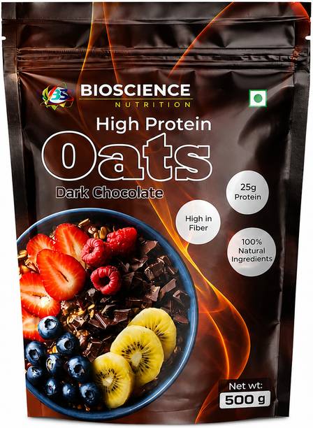 Bioscience Nutrition Dark Chocolate Oats Rich In High Fiber 24g Protien Per Servings 500 g