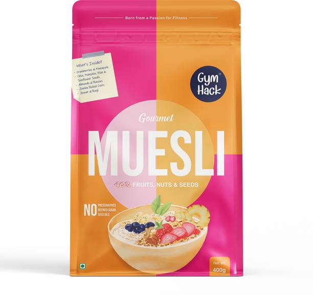 gym hack by Gym Hack Gourmet Muesli 40% Nuts Fruits & Seeds Pouch