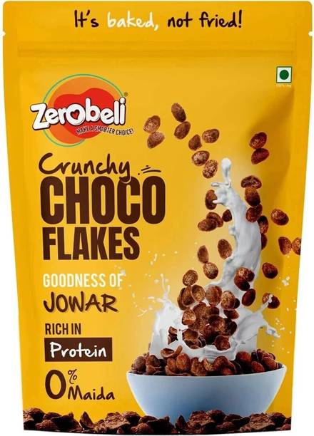 Zerobeli Choco Flakes Fiber Rich Scoops | With Goodness of Jowar Pouch