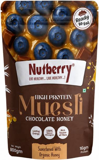 Nutberry by Nutberry High Protein Muesli Chocolate Honey 800gm Pouch (800 g) Pouch