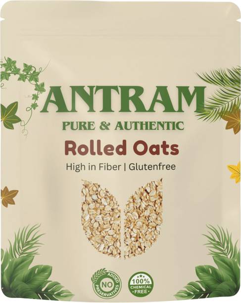 Antram by Antram Premium Rolled Oats | High-Fiber & Protein Breakfast | Rolled Oats Diet Food Pouch