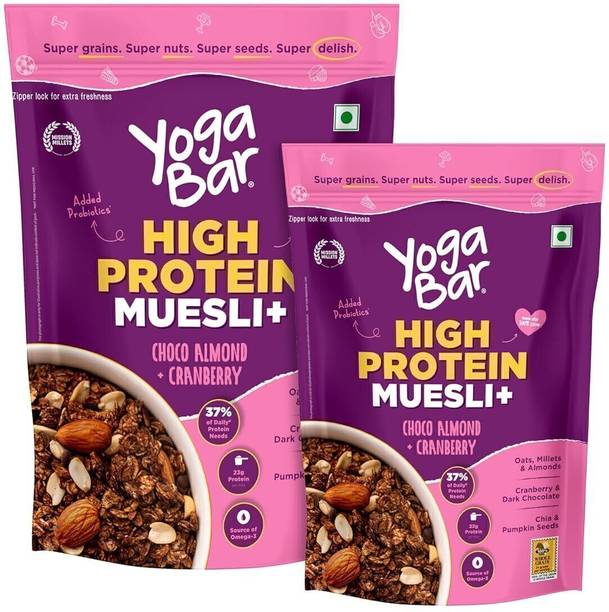 Yogabar Muesli Choco Almond Cranberry 850g with Free 350g Pouch Pouch