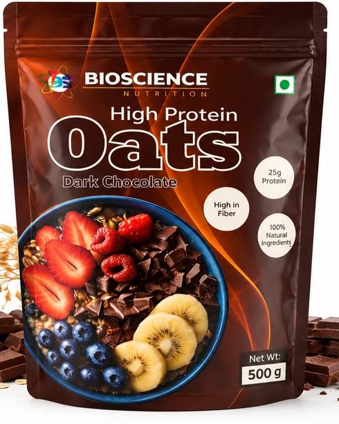 Bio Science Nutrition Oats with 24g Protien Dark Chocolate Pouch