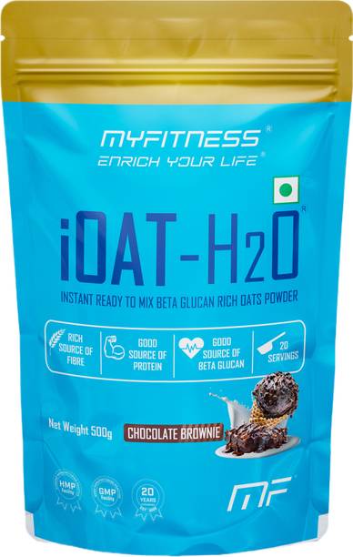 MYFITNESS iOat H2O | Chocolate Brownie | 20 Servings | Ready To Mix Oats Powder | Oats Pouch