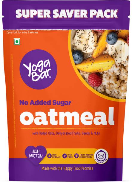Yogabar No Added Sugar Oatmeal| Alphonso Mango, Chia Seeds and Real Fruits & Berries Plastic Bottle