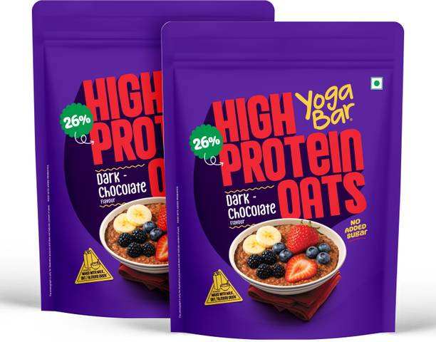 Yogabar 26g High Protein Oats Dark Chocolate No Tra...