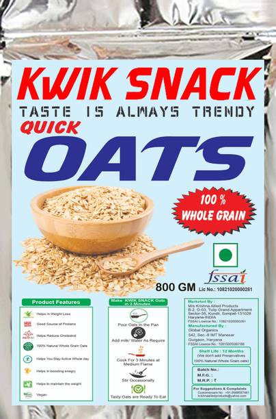 kwik snack by Kwik Snack QUICK OATS IN REUSABLA Pouch