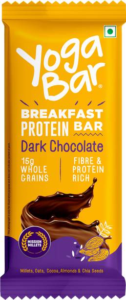 Yogabar Breakfast Protein Bars Dark Chocolate Flavor Pouch