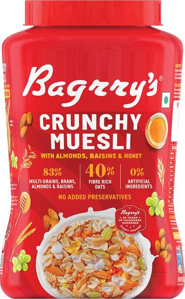 Bagrry's Crunchy Muesli Almonds, Raisins & Honey Jar