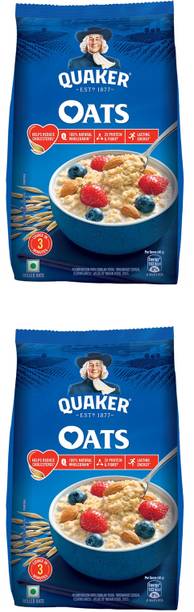 Quaker Oats Wholegrain Nutritious Breakfast Cereals- 800GRAMS (400X2) Pouch