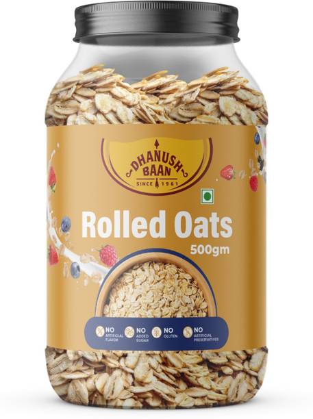 Dhanush Baan by Dhanush baan High Protein Premium Rolled Oats Jar