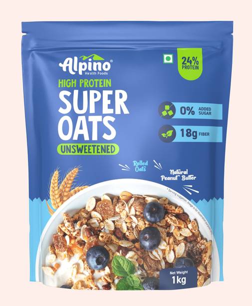 अल्पीनो पीनट बटर सुपर ओट्स अनस्वीटेंड -