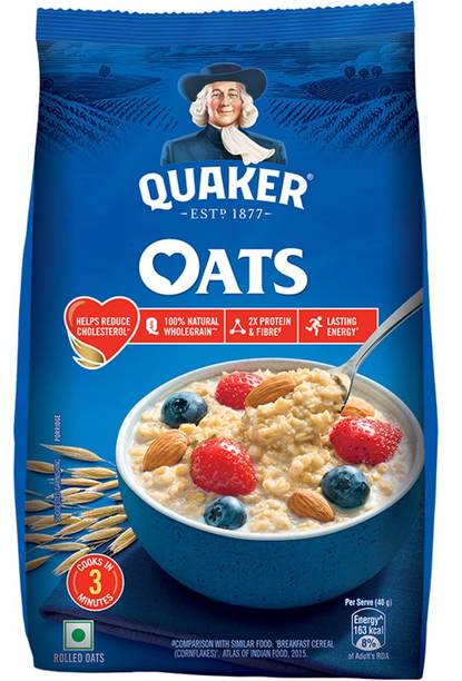 Quaker Rolled Oats Wholegrain Nutritious Breakfast Cereals- 400GRAMS Pouch