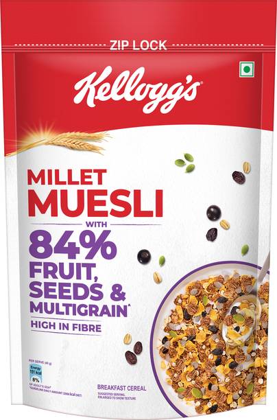 Kellogg's Millet Muesli with 84% Fruit, Seed & Multigrain Bag