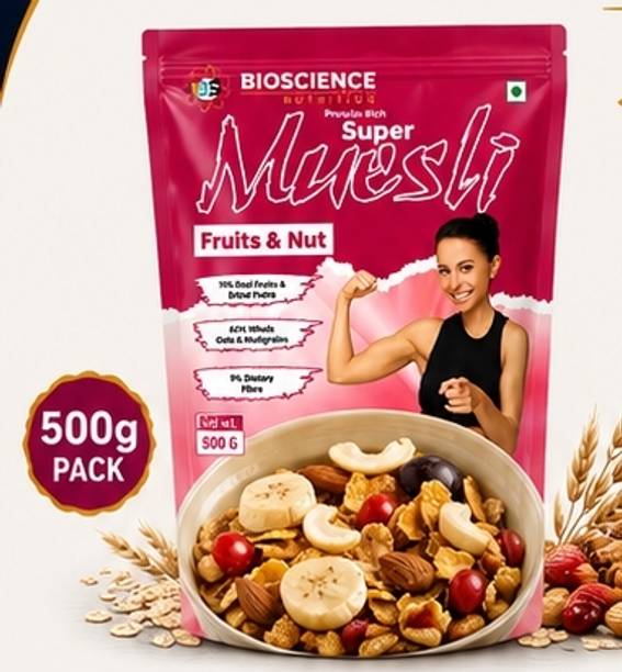 Bio Science Nutrition by Bio Science Nutrition Delight Muesli | Crunchy Breakfast Cereal Vegetarian Pouch