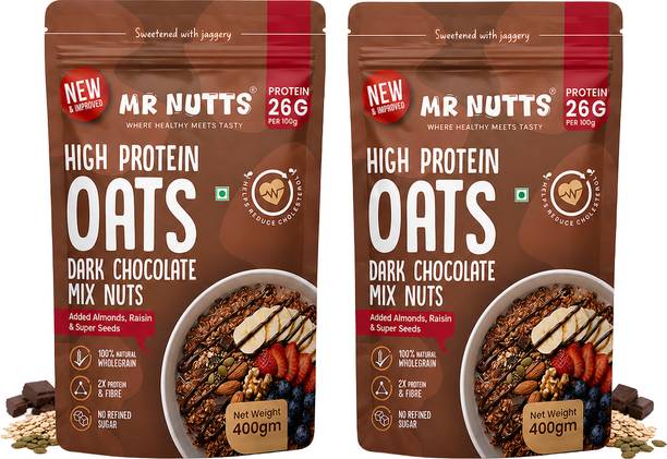 MR NUTTS HIGH PROTEIN DARK CHOCOLATE OATS COMBO Pouch