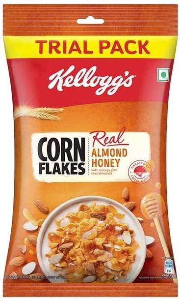Kellogg's by NA Corn Flakes - Real Almond Honey Breakfast Vitamin B1 B2 B3 B6 & C Iron Trial Pouch